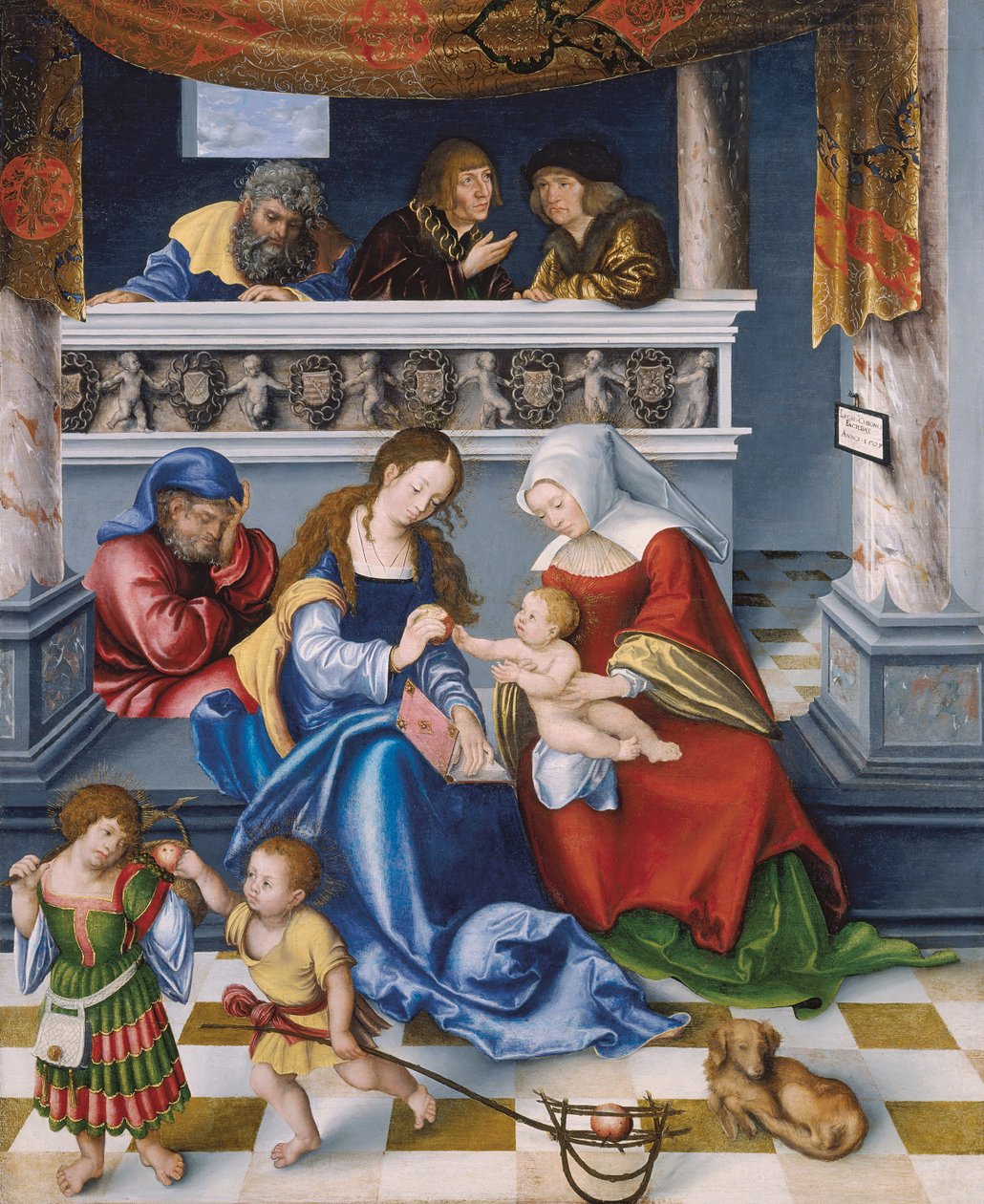 Det hellige slægtskab (såkaldt Torgau-altertavle) midterpanel af Lucas the Elder Cranach