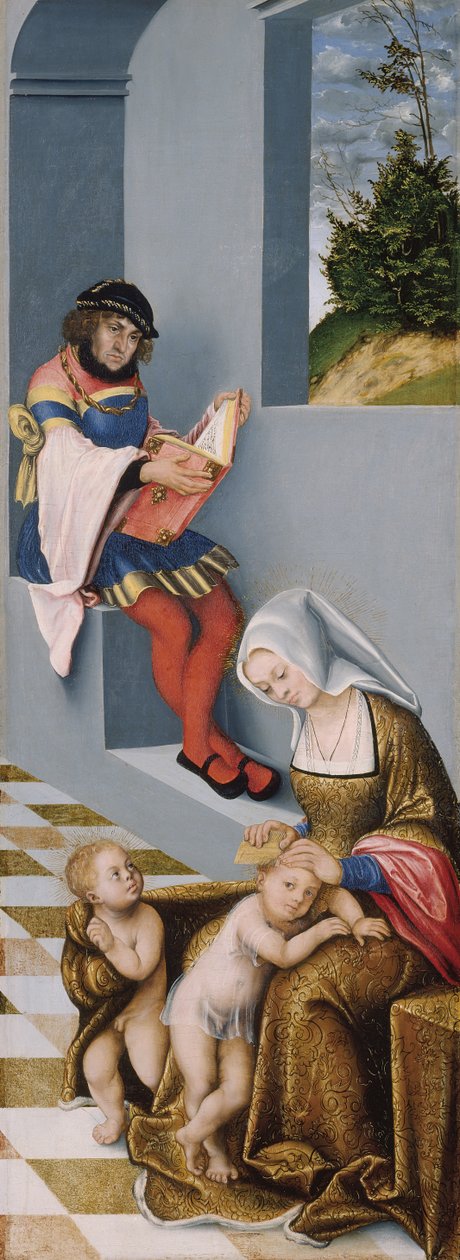 Pyhä sukulaisuus (ns. Torgaun alttaritaulu) oikea paneeli af Lucas the Elder Cranach