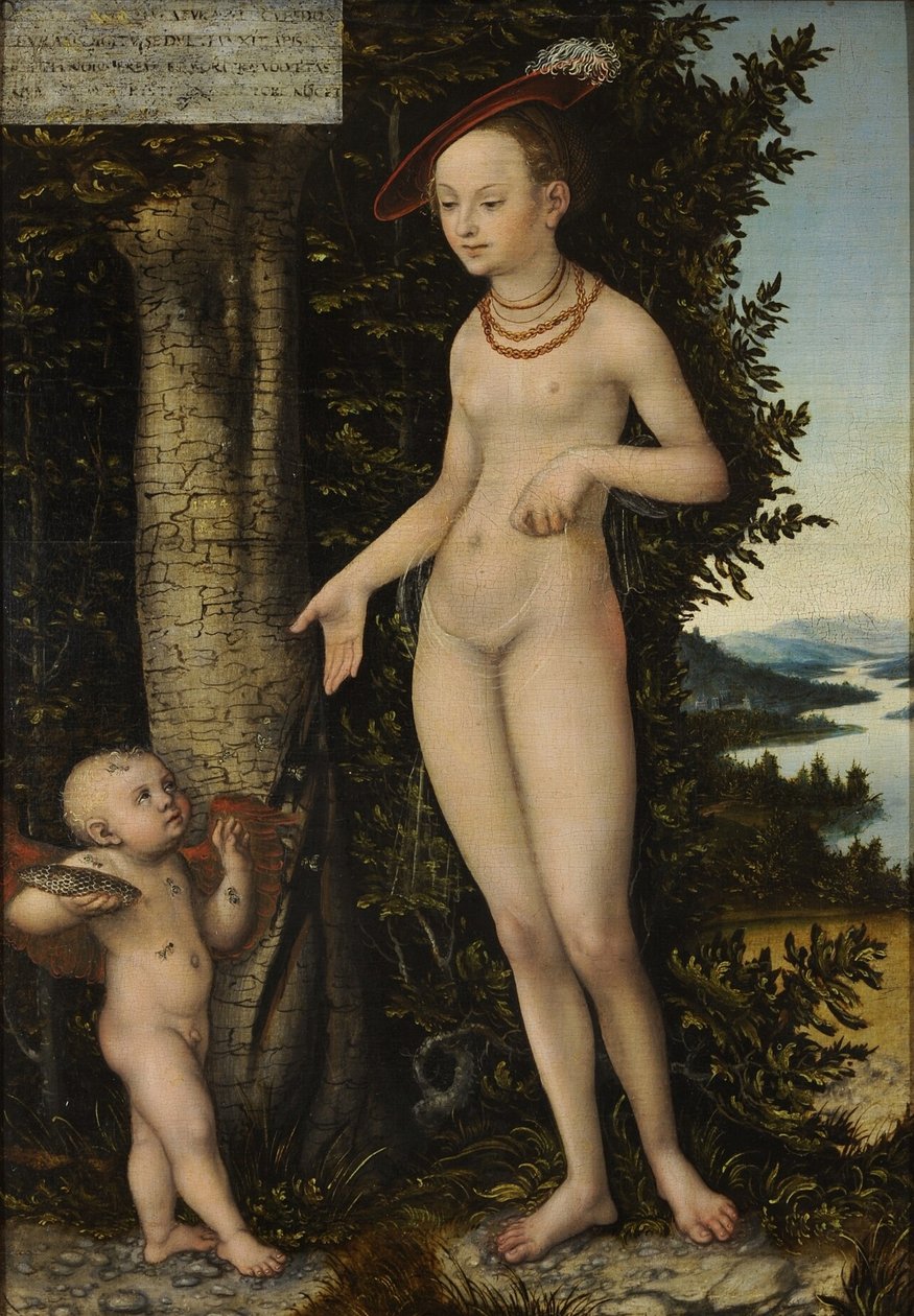 Venus med Amor Honningtyven af Lucas the Elder Cranach