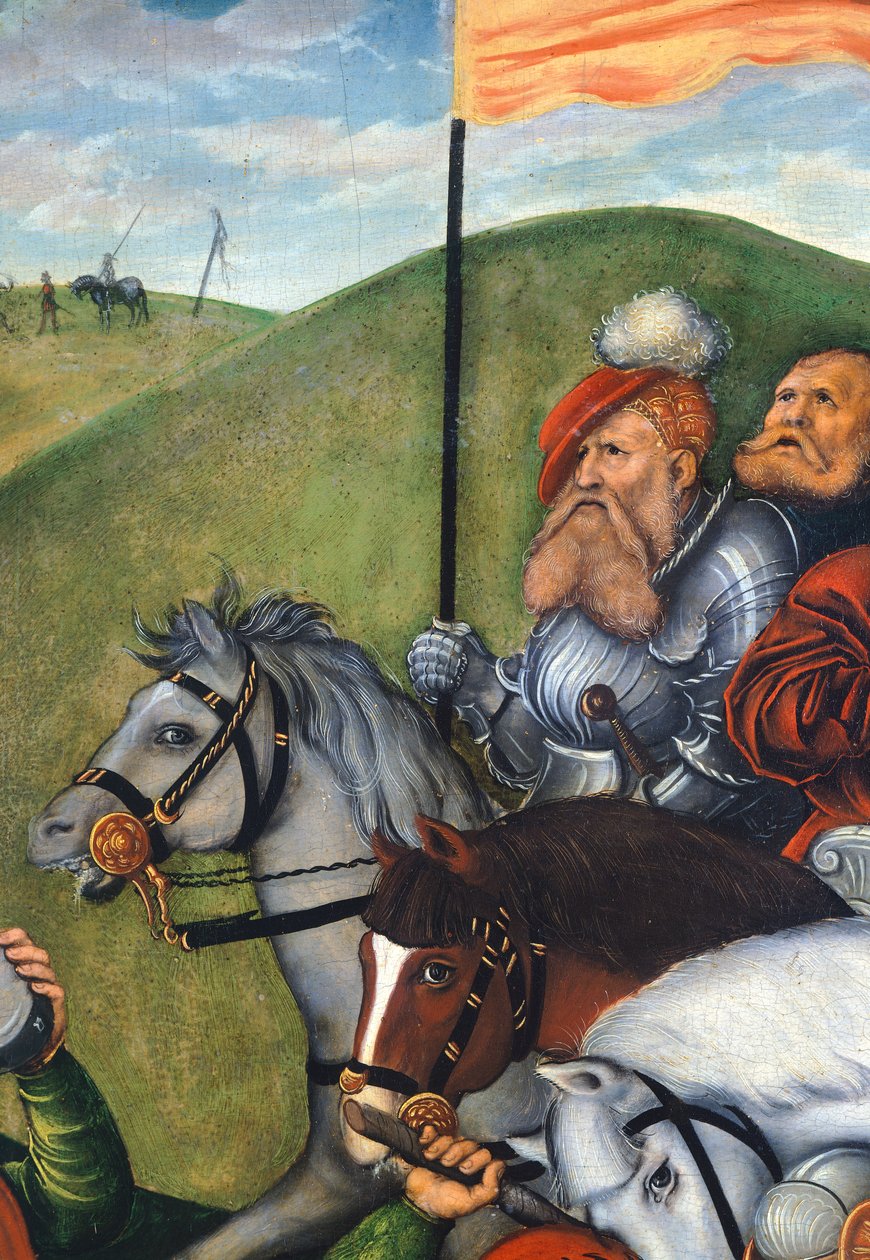 Vejen til Golgata af Lucas Cranach Elder (1472-1553), Detail af Lucas the Elder Cranach