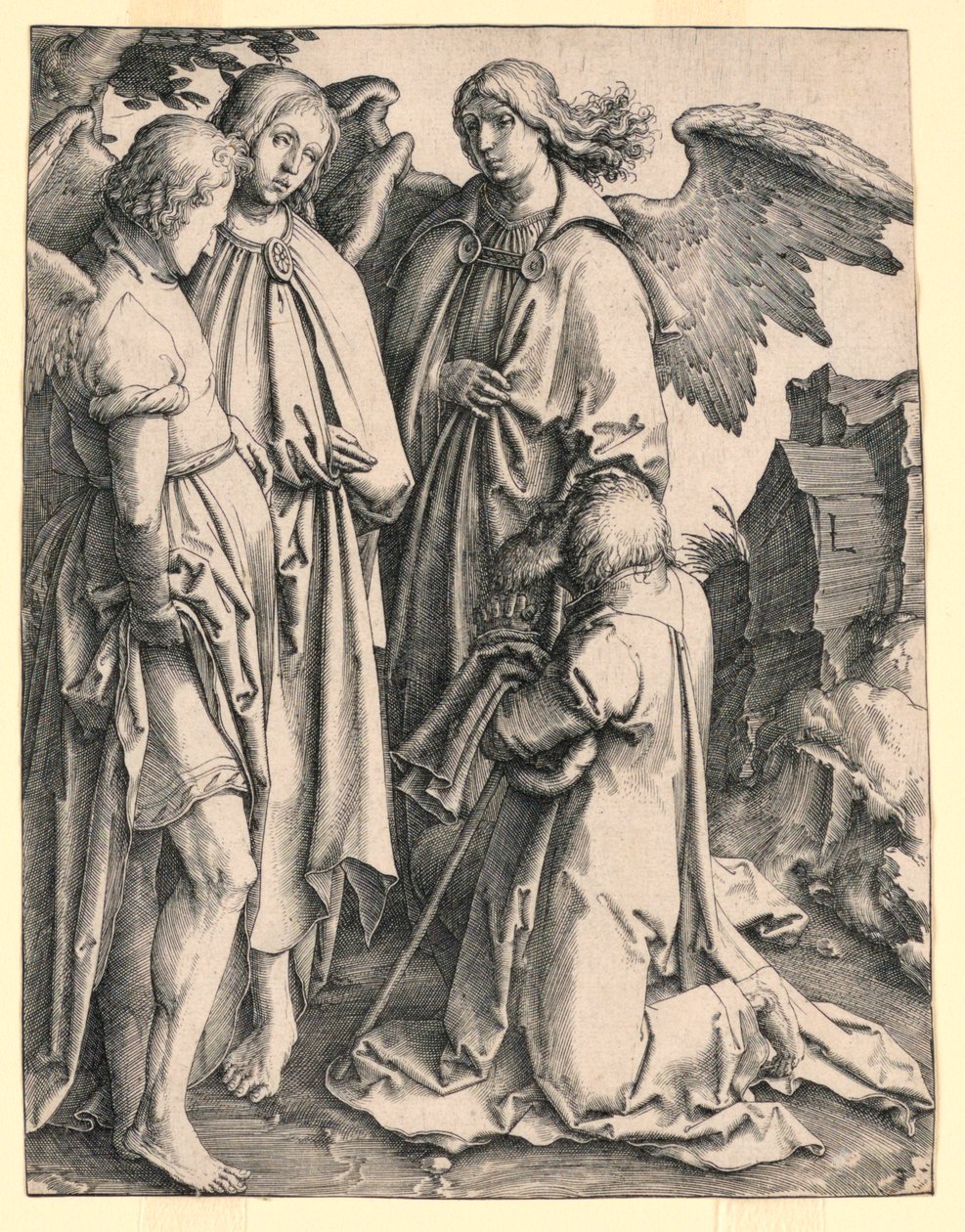 Abraham og de tre engle af Lucas van Leyden