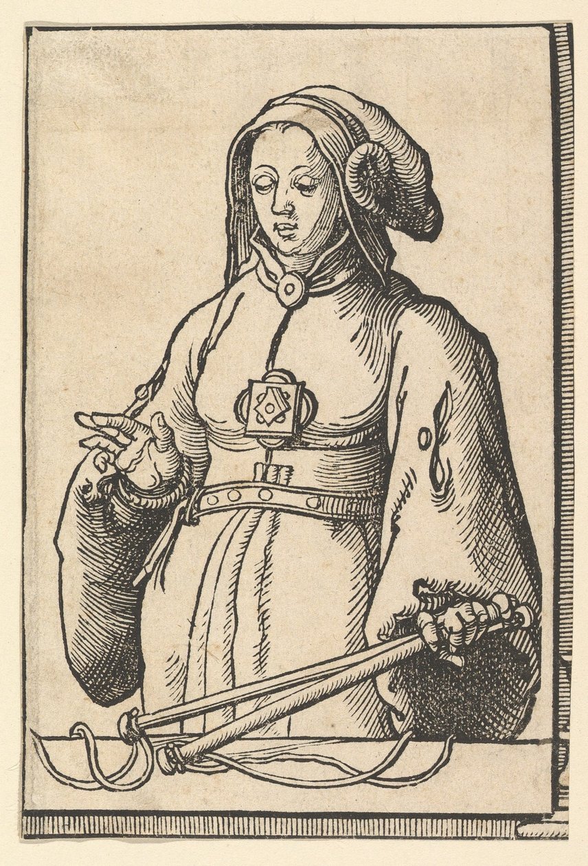 Agripine Sibyl, fra serien af Sibyller, ca. 1530. af Lucas van Leyden