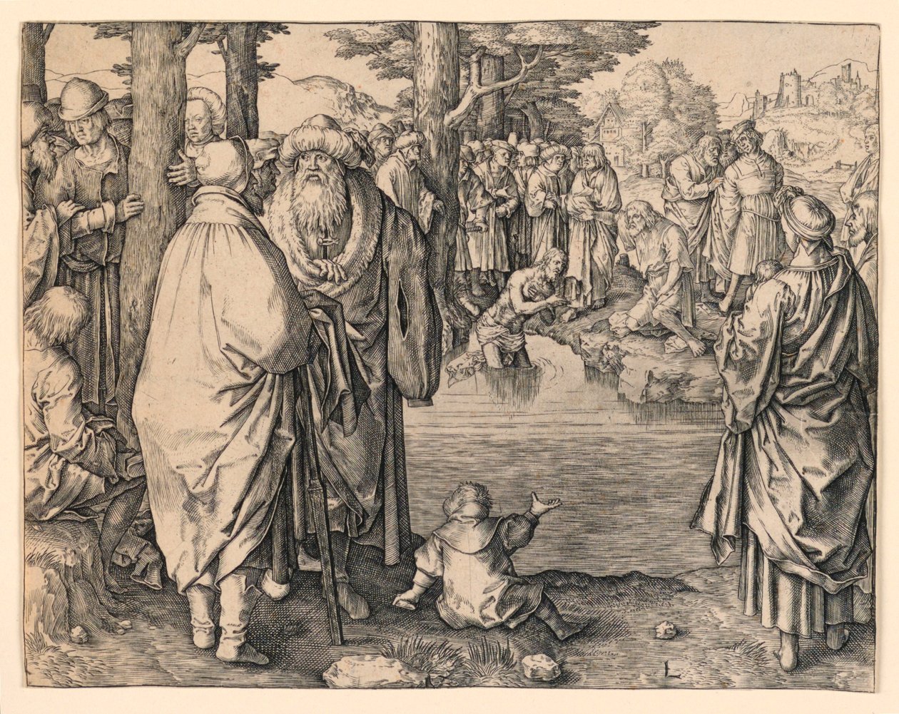Kristi dåb af Lucas van Leyden