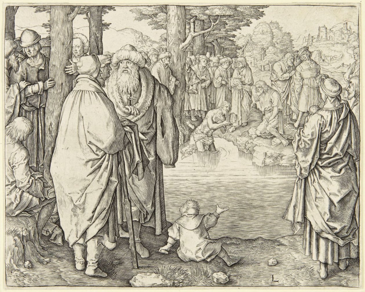 Kristi dåb af Lucas van Leyden