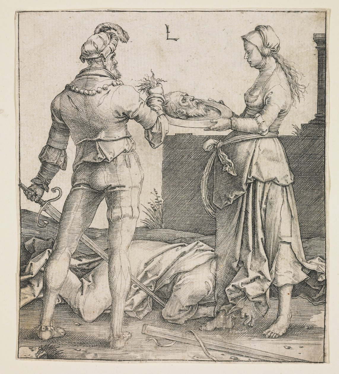 Halshugning af Johannes Døberen, 1513 af Lucas van Leyden