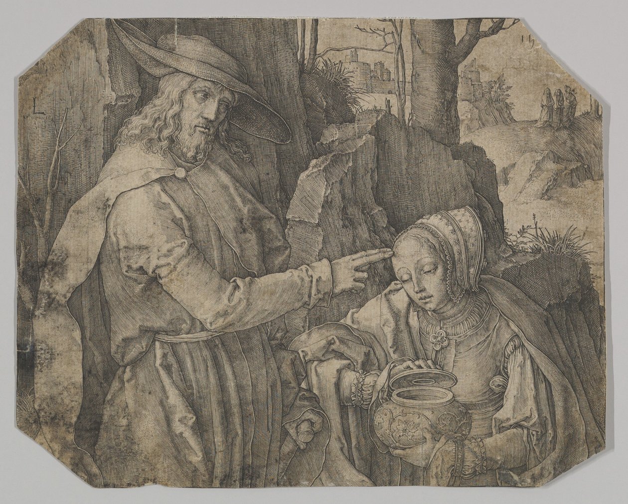 Kristus viser sig for St. Mary Magdalene som gartner, 1519. af Lucas van Leyden