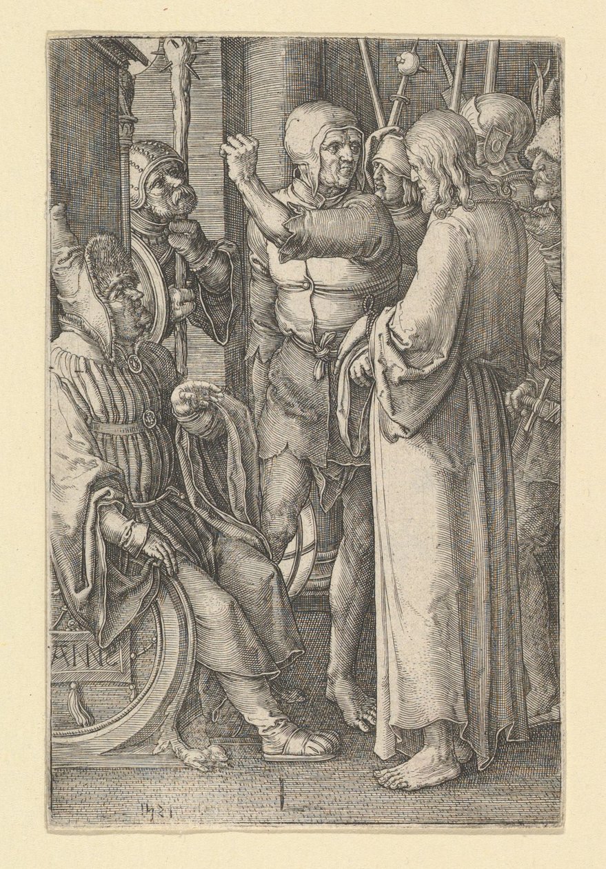 Kristus før Annas, 1521. af Lucas van Leyden
