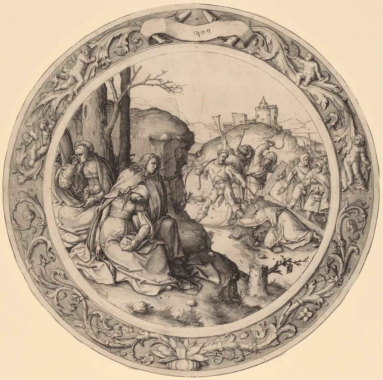 Kristus bærer korset af Lucas van Leyden