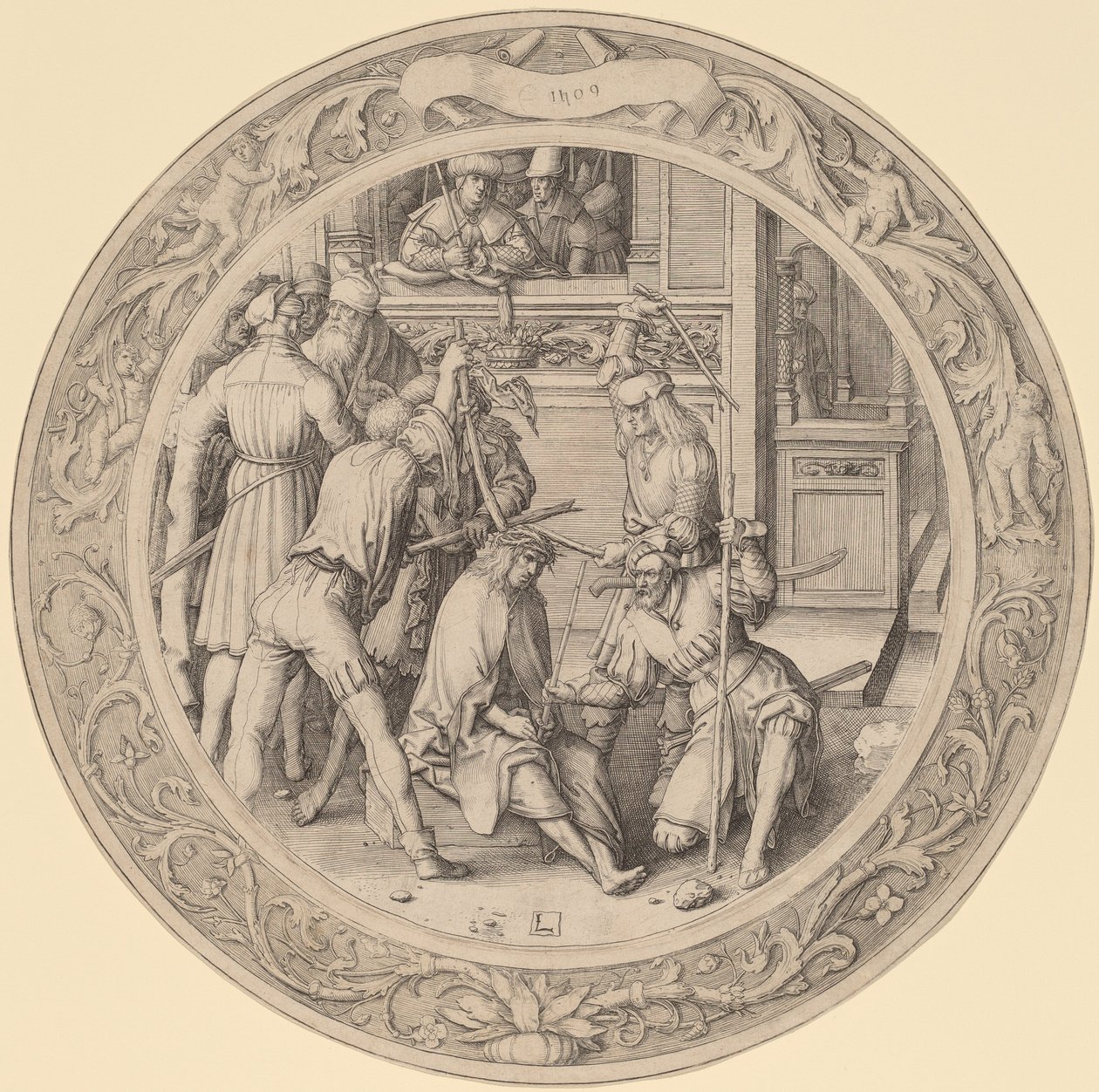Kristus kronet med torne af Lucas van Leyden