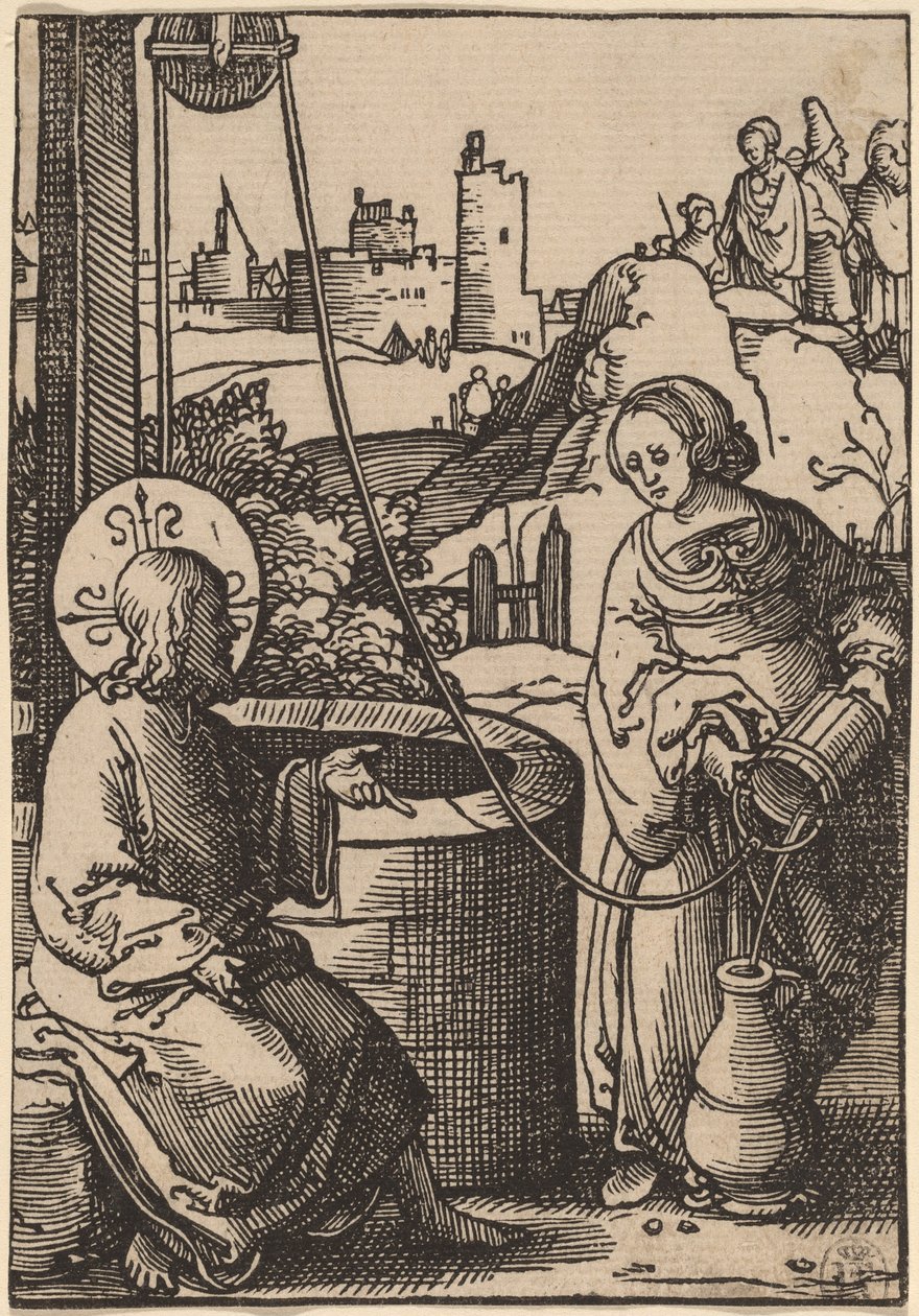 Kristus og Samarias kvinde af Lucas van Leyden