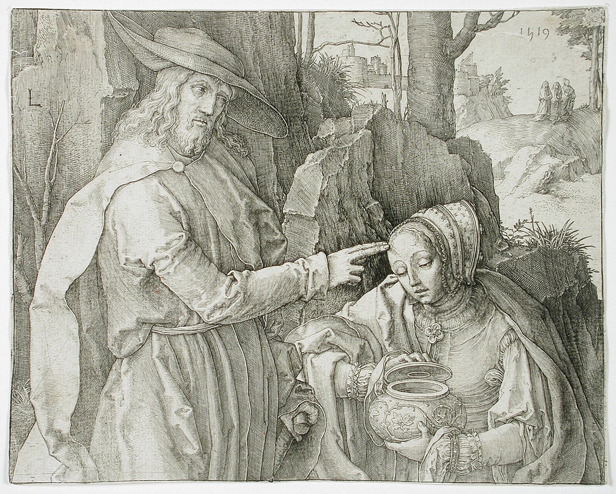 Kristus som gartner viser sig for den hellige Maria Magdalene af Lucas van Leyden