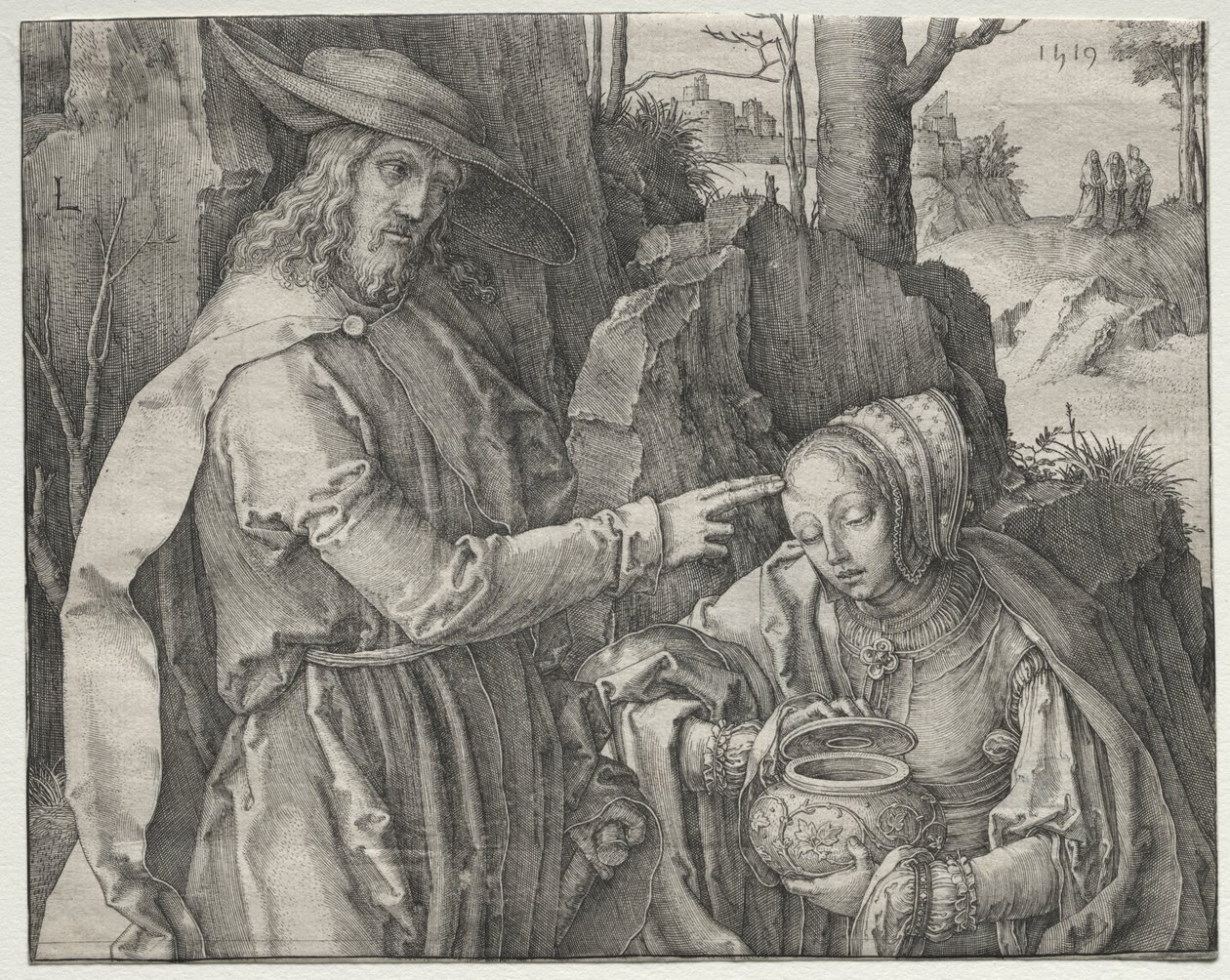 Kristus som gartner, der viser sig for den hellige Maria Magdalena af Lucas van Leyden