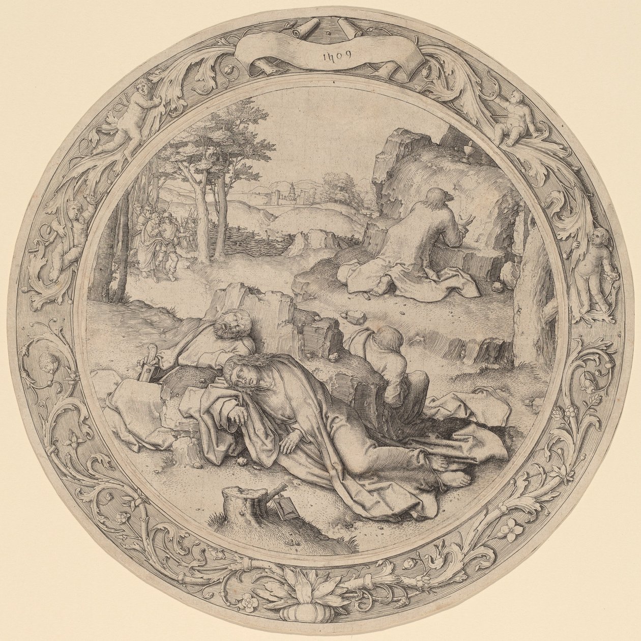 Kristus i Getsemane (pine i haven) af Lucas van Leyden