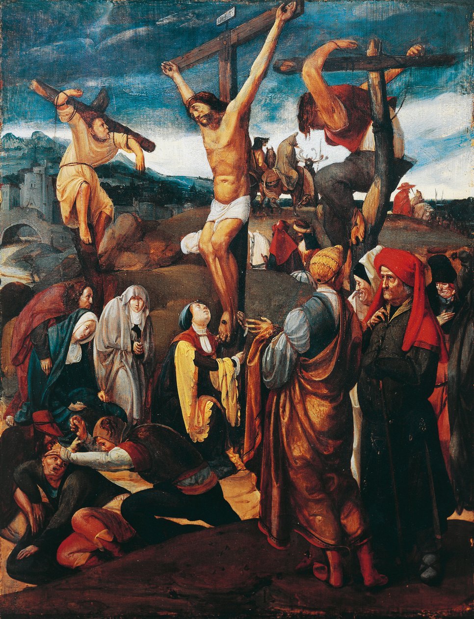 Korsfæstelse, af Lucas van Leyden (cirka 1494-1533) af Lucas van Leyden