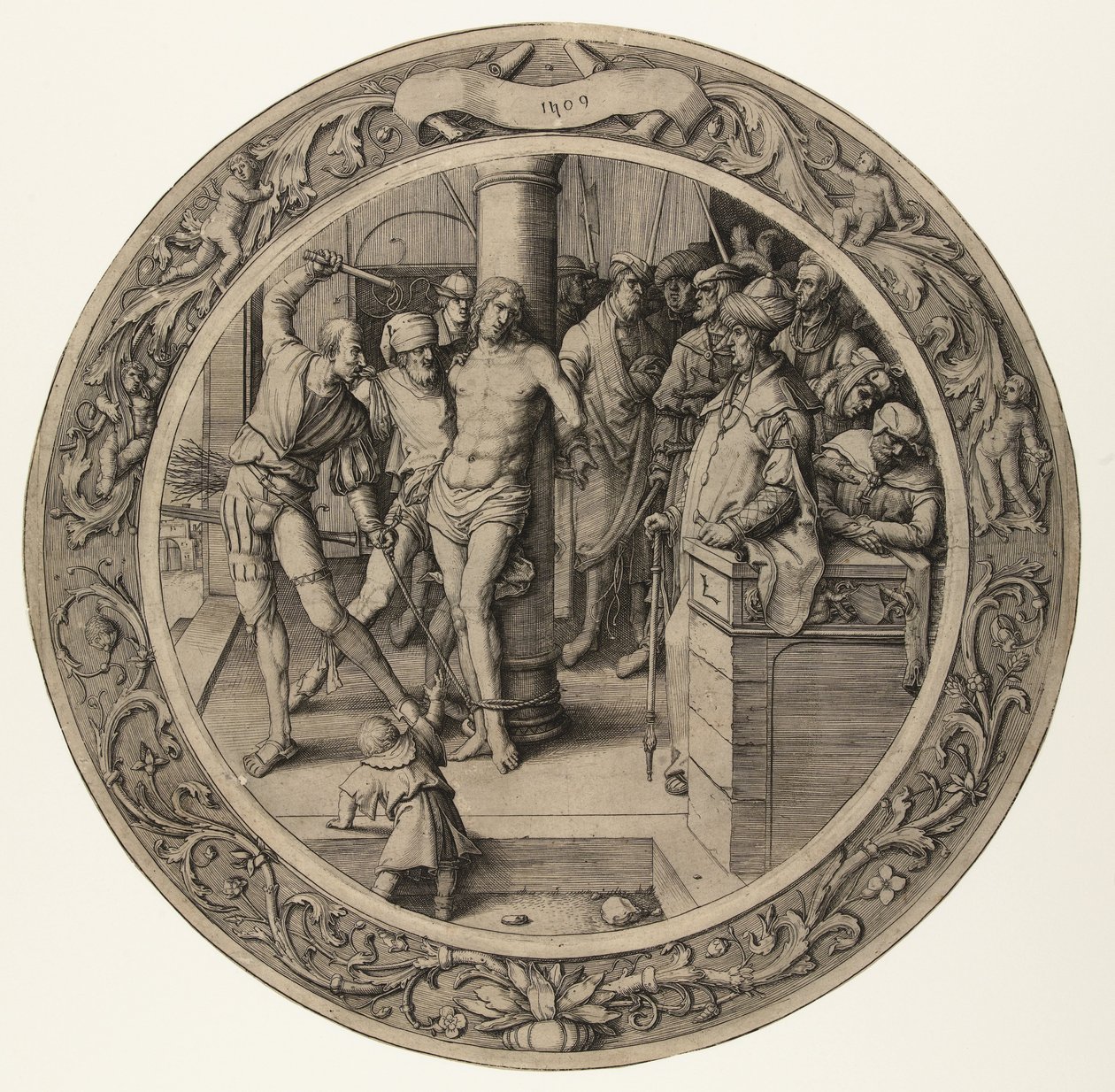 Kristi flagelation The Round Passion (serietitel) af Lucas van Leyden