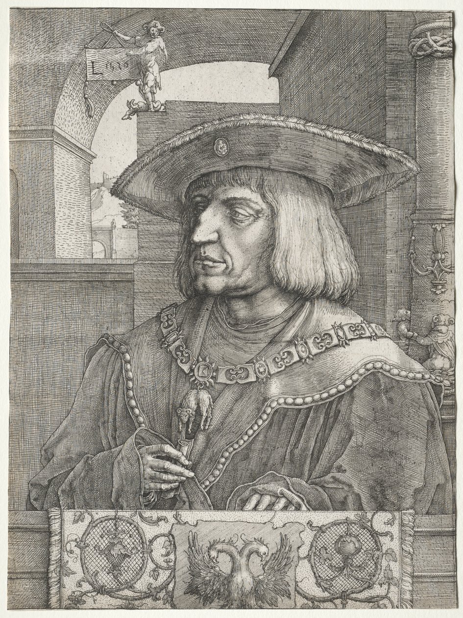 Kejser Maximilian I, 1520. af Lucas van Leyden
