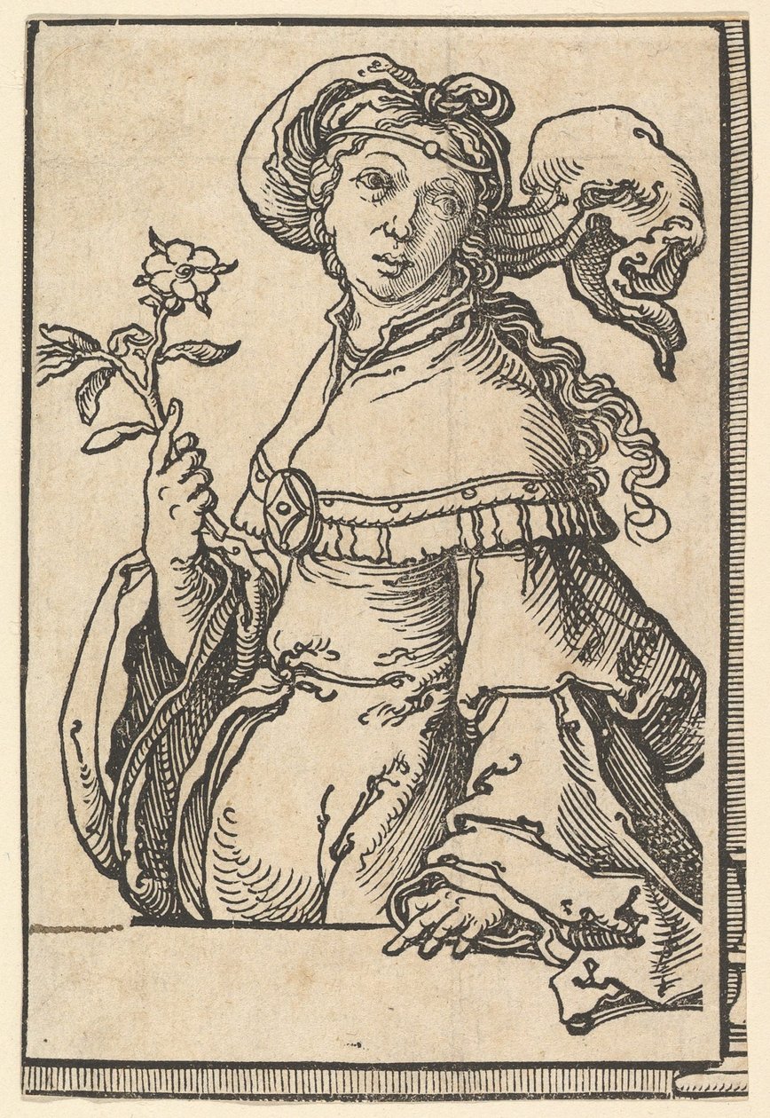 Erythrean Sibyl, fra serien af Sibyller, ca. 1530. af Lucas van Leyden