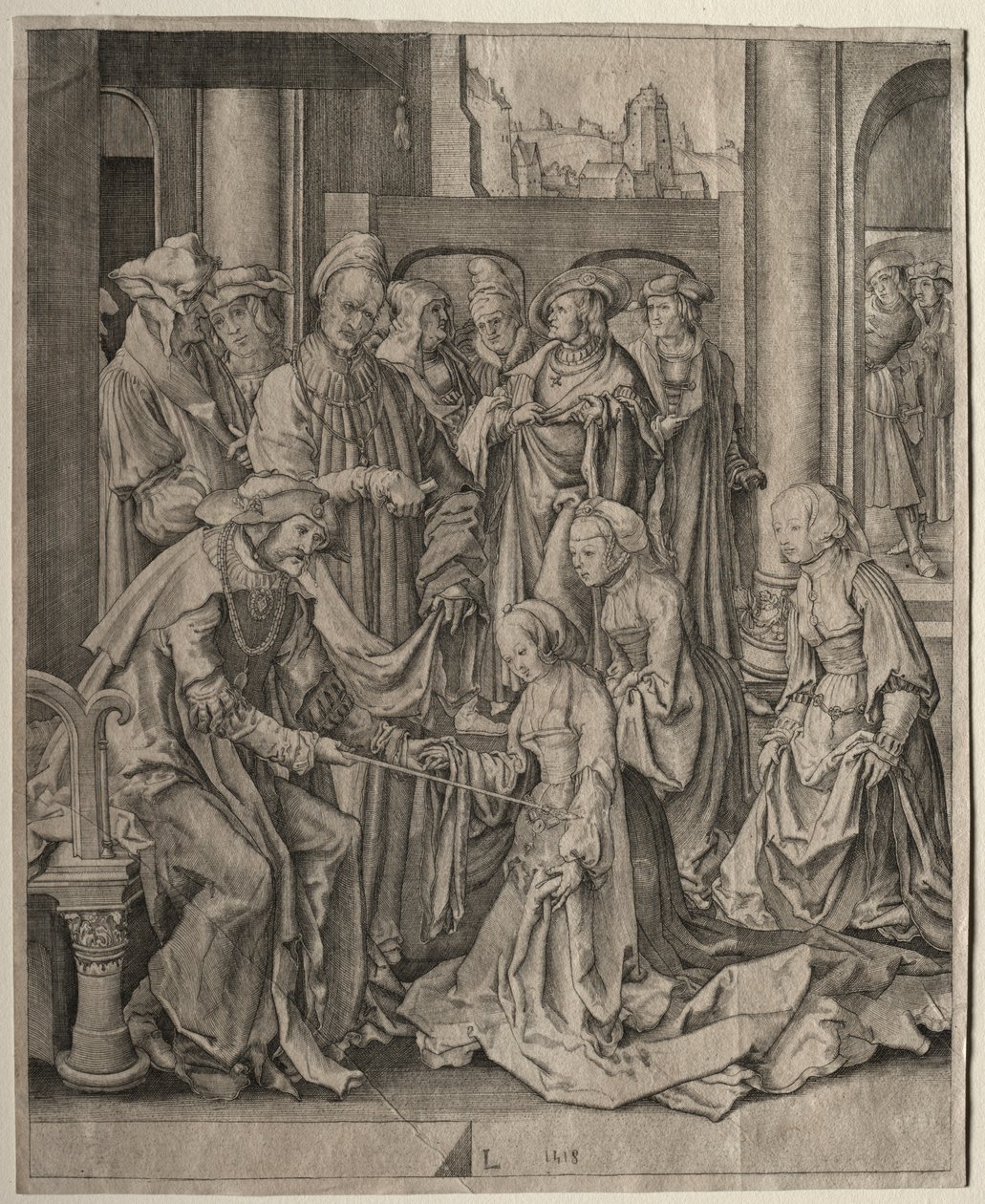 Ester foran Ahasverus af Lucas van Leyden