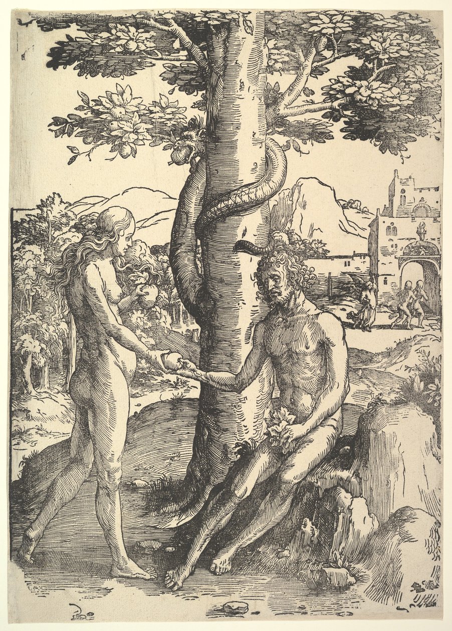 Menneskets, Adam og Evas fald, ca. 1514. af Lucas van Leyden