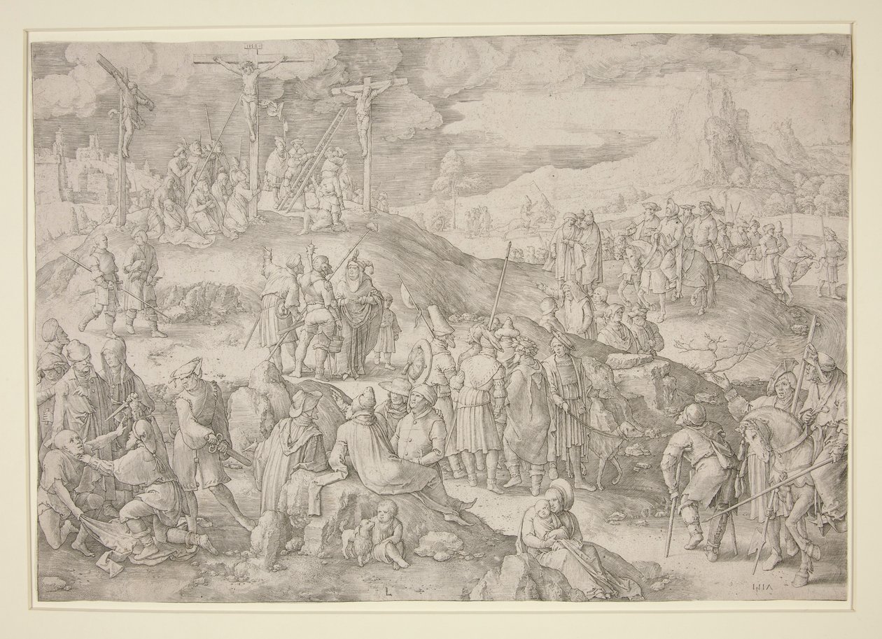 Golgata (Den Store Golgata) af Lucas van Leyden