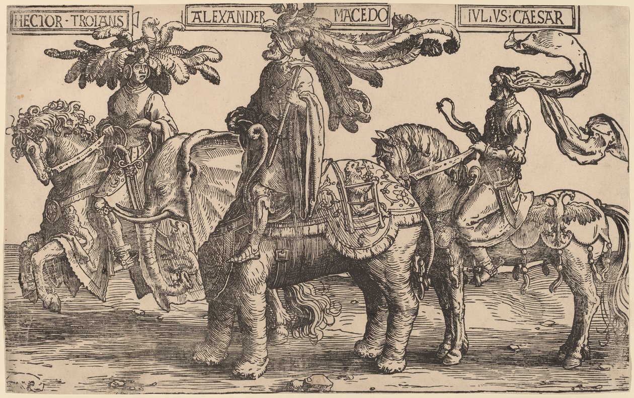 Hector af Troja, Alexander af Makedonien, Julius Cæsar af Lucas van Leyden