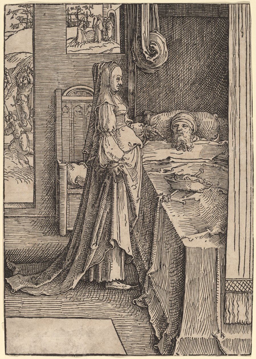 Jesabel lover Nabots vingård til kong Akab af Lucas van Leyden