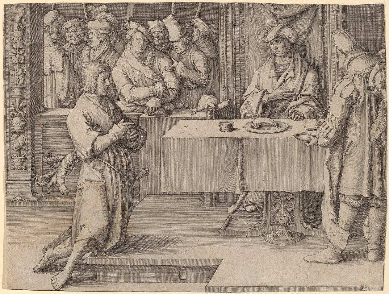 Joseph fortolker Faraos drømme af Lucas van Leyden