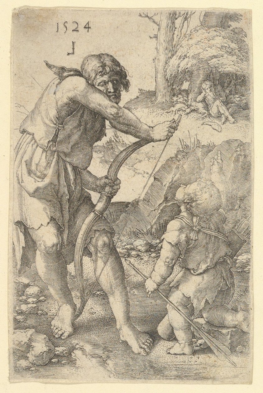 Lamech og Kain, 1524. af Lucas van Leyden