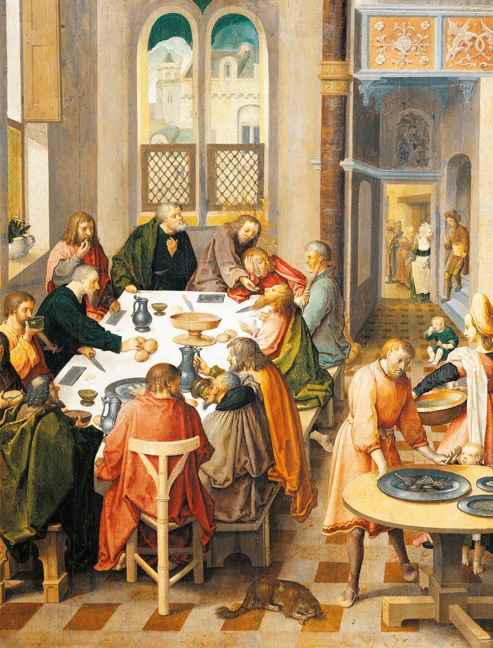 Den sidste nadver, af Lucas van Leyden (ca. 1494-1533) af Lucas van Leyden