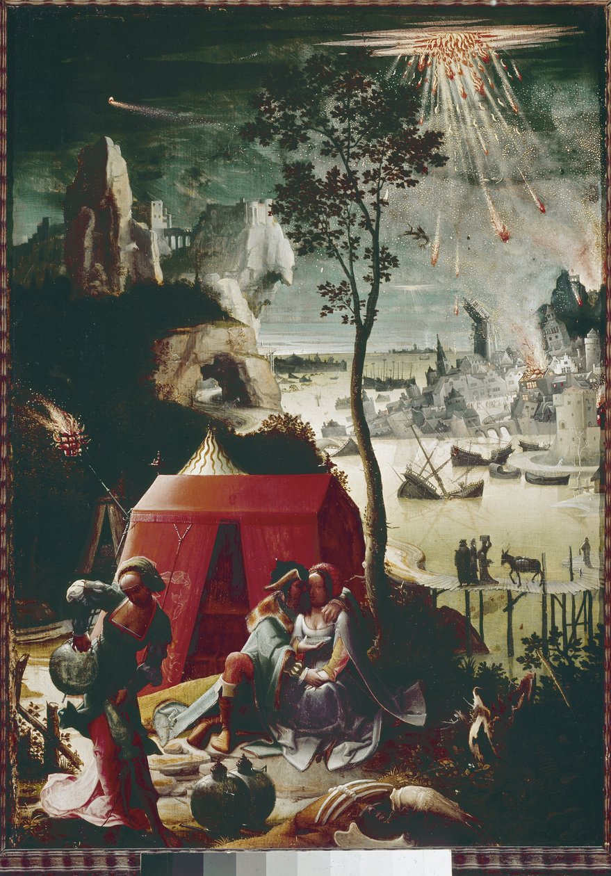 Lot og hans døtre (olie på panel, ca. 1517) af Lucas van Leyden