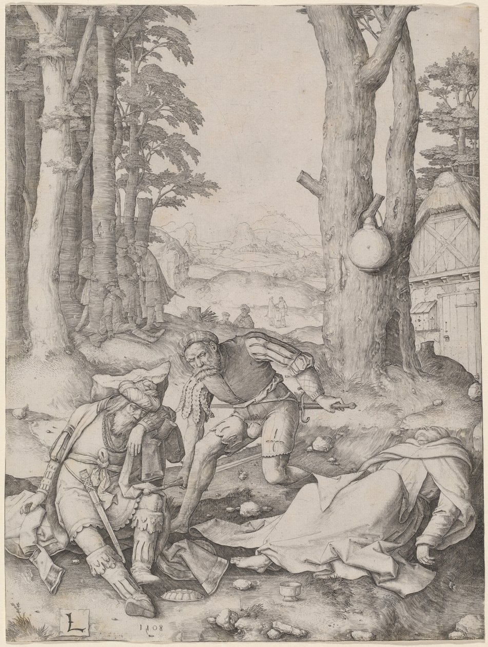 Mahomet og munken Sergius af Lucas van Leyden