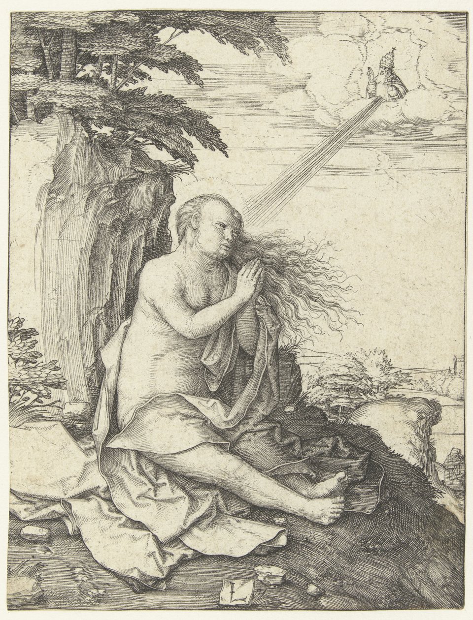 Maria Magdalene i ørkenen af Lucas van Leyden