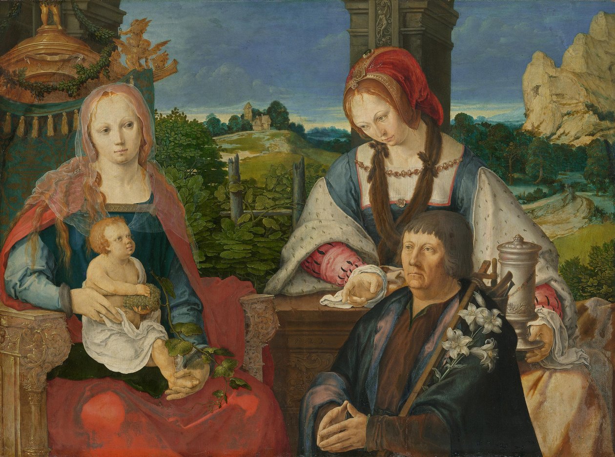 Maria med barnet, den hellige Maria Magdalene og donor (adskilt ydre panel, inv.-nr. 7713) af Lucas van Leyden