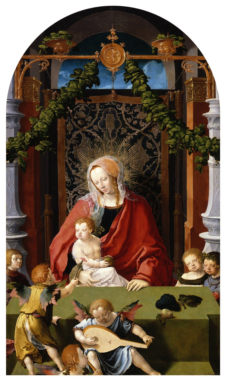 Maria med barnet og engle af Lucas van Leyden