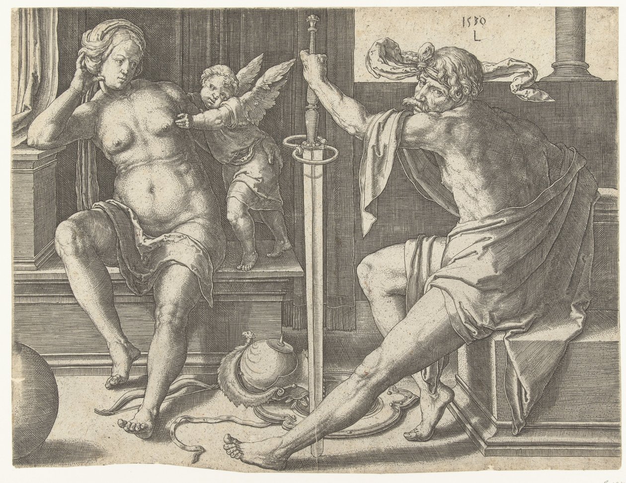 Mars, Venus i Amor af Lucas van Leyden