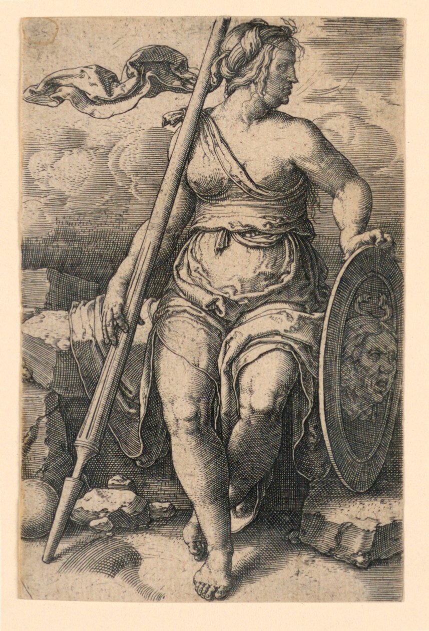 Pallas Athena (Minerva) af Lucas van Leyden