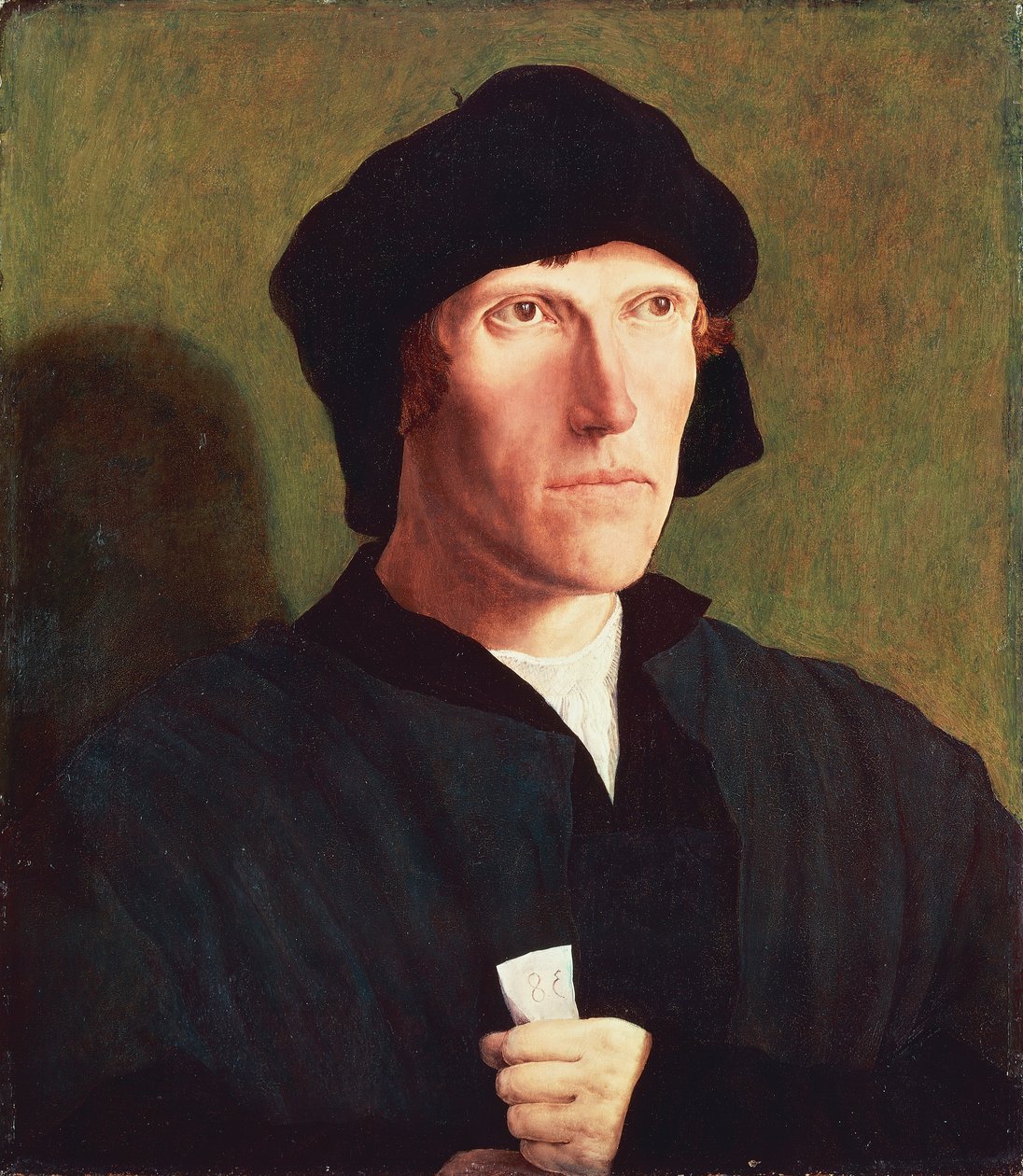 Portræt af 38-årig mand, ca 1521, af Lucas van Leyden (1494 ca 1533), olie på lærred, 47x41 cm af Lucas van Leyden