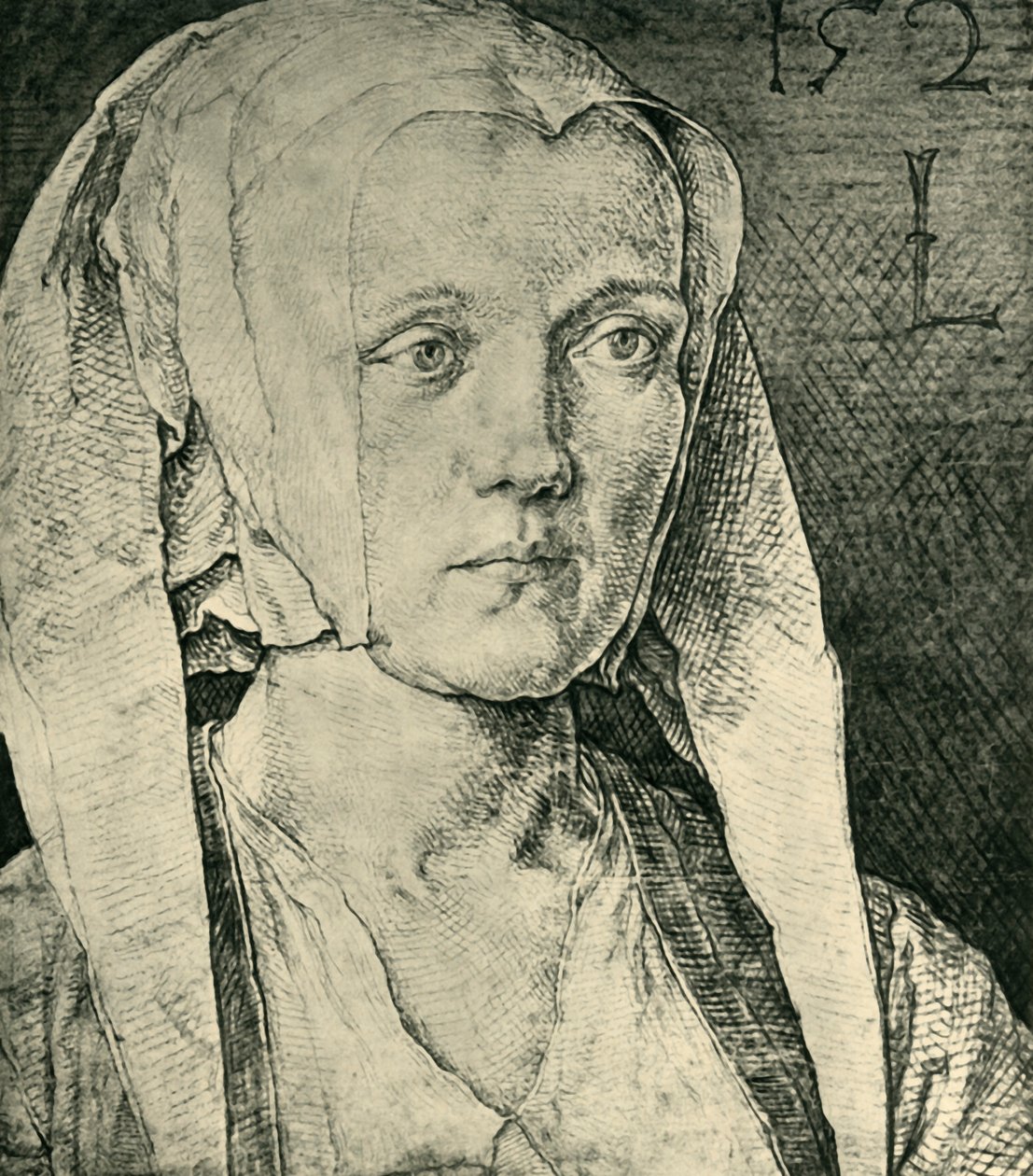 Portræt af en kvinde, 1521, 1943. af Lucas van Leyden