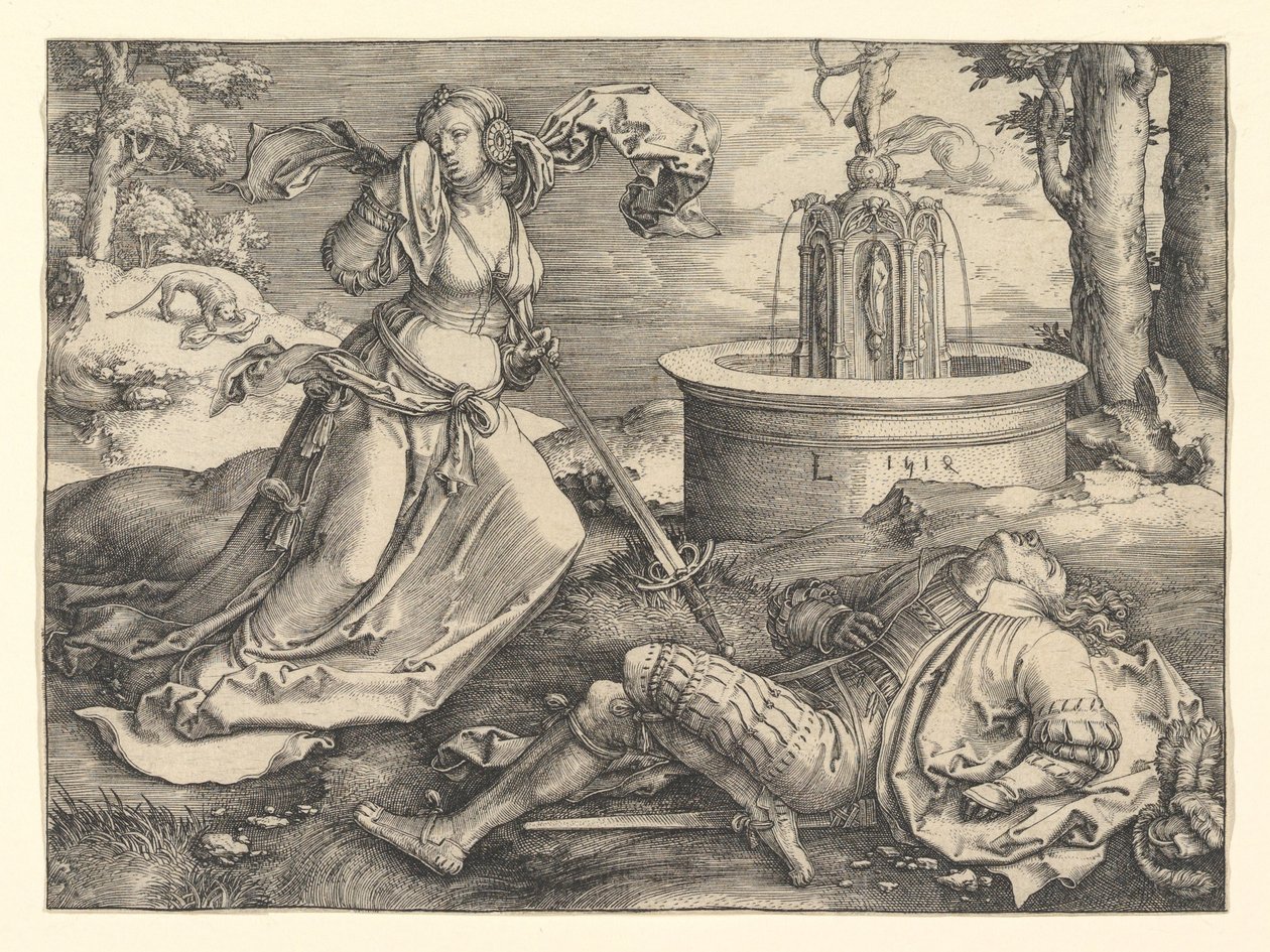 Pyramus og Thisbe, 1514 af Lucas van Leyden