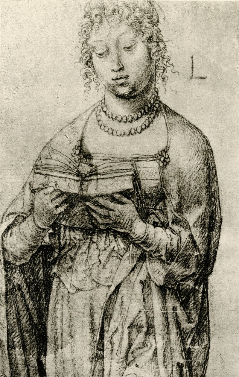 Læsende pige af Lucas van Leyden