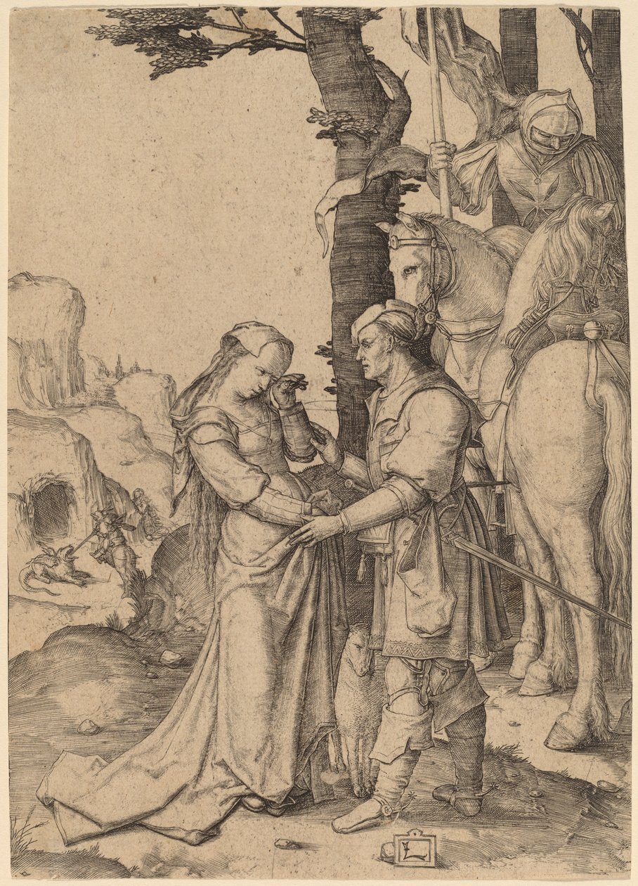 Saint George befrier prinsessen af Lucas van Leyden