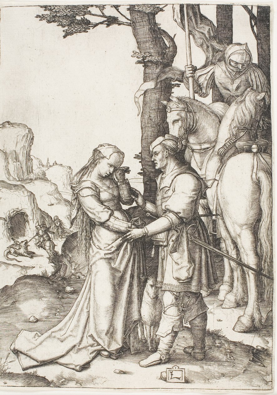 Saint George befrier prinsessen af Lucas van Leyden
