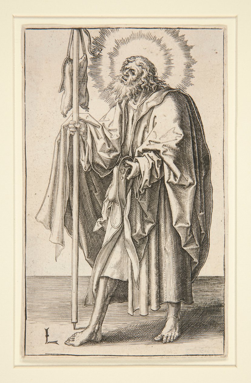 Sankt Jakob den større (eller den ældre) fra serien: Kristus og apostlene af Lucas van Leyden