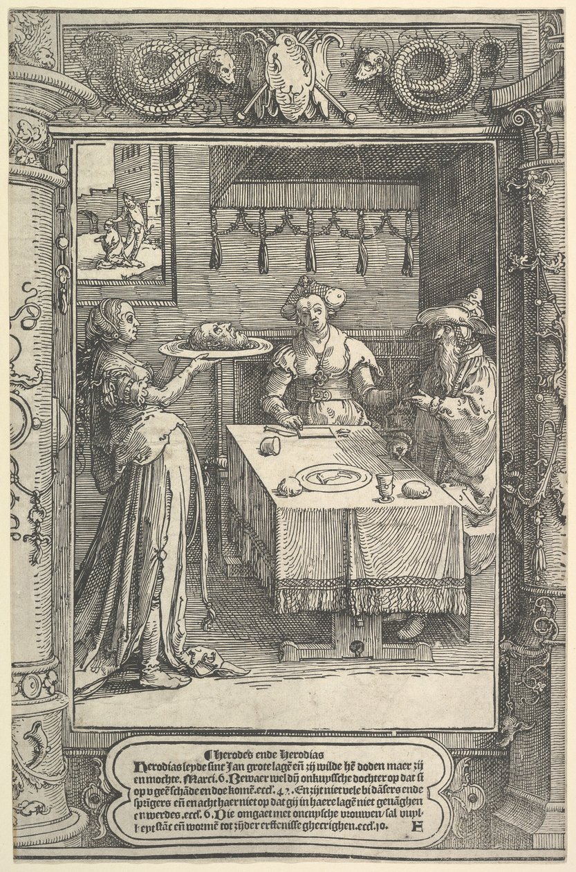 Salome med Johannes Døberens hoved af Lucas van Leyden