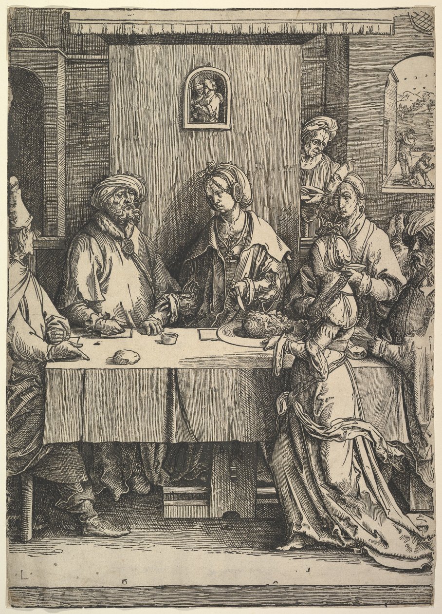 Salome med Johannes Døberens hoved af Lucas van Leyden