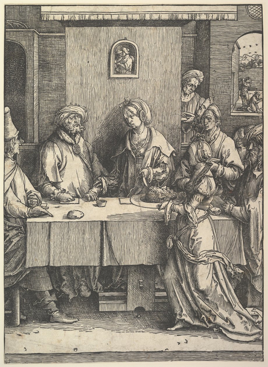 Salome med Johannes Døberens hoved af Lucas van Leyden