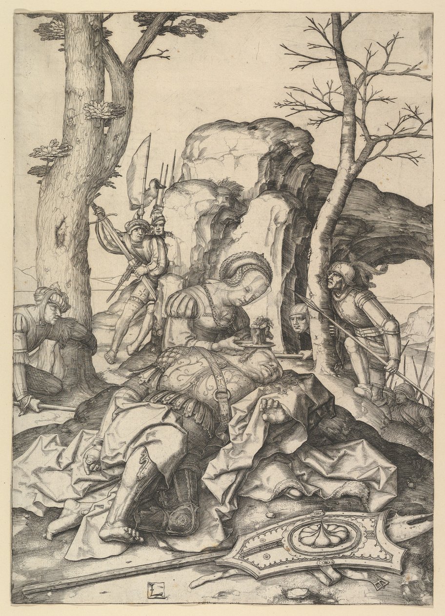 Samson og Delila, ca. 1507. af Lucas van Leyden