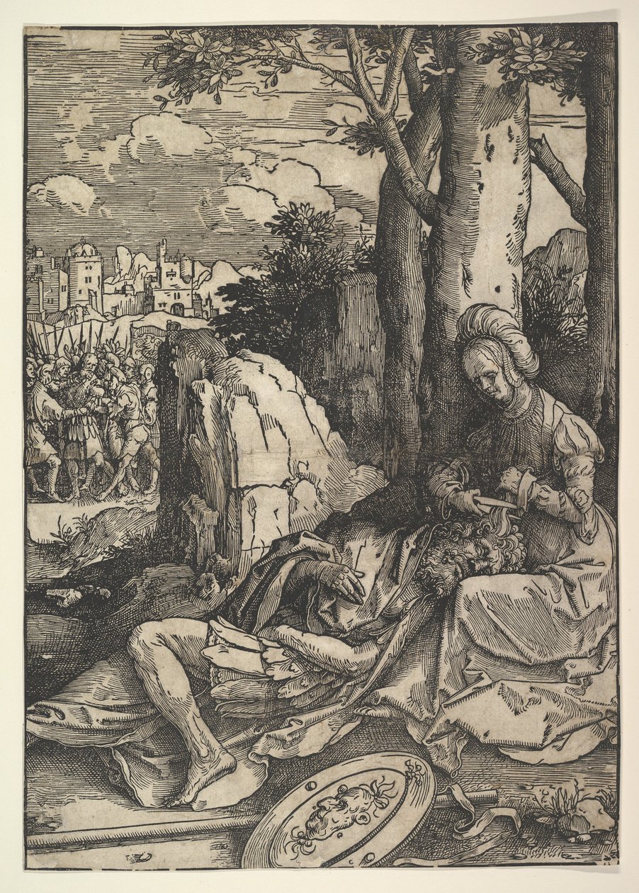 Samson og Delila, ca. 1514 . af Lucas van Leyden