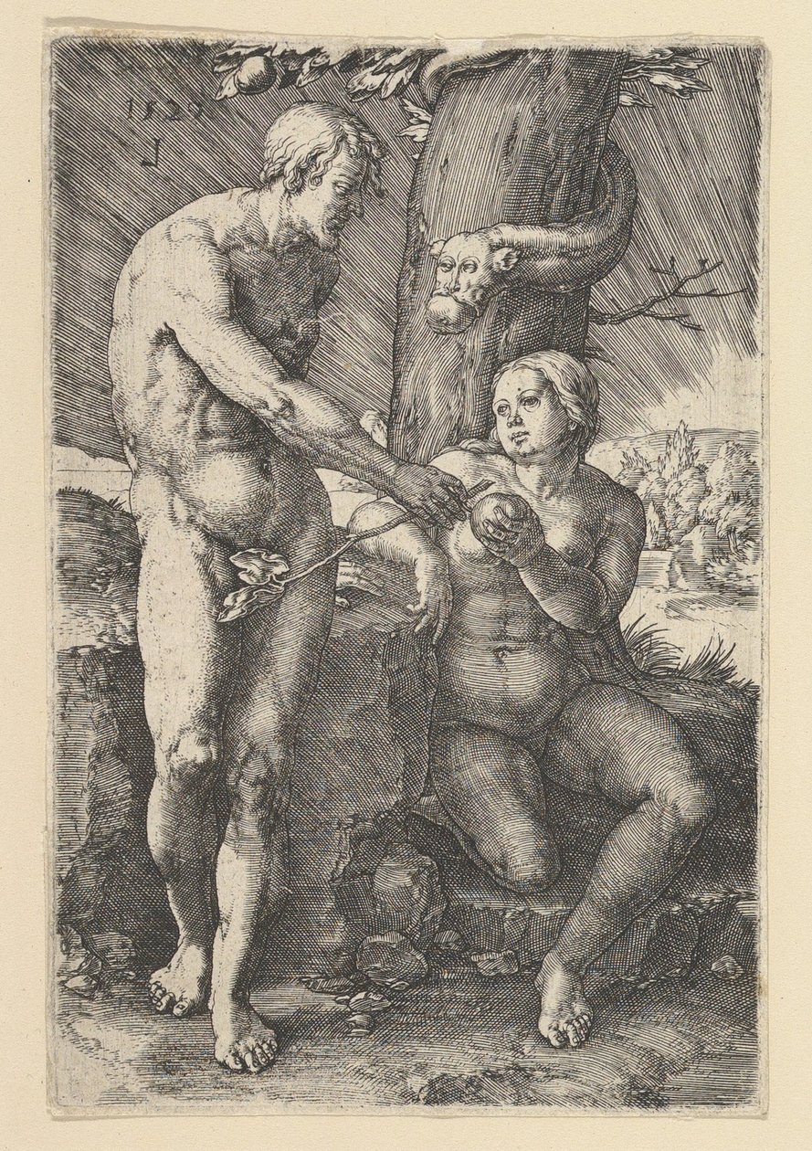 Adam og Evas synd, 1529. af Lucas van Leyden