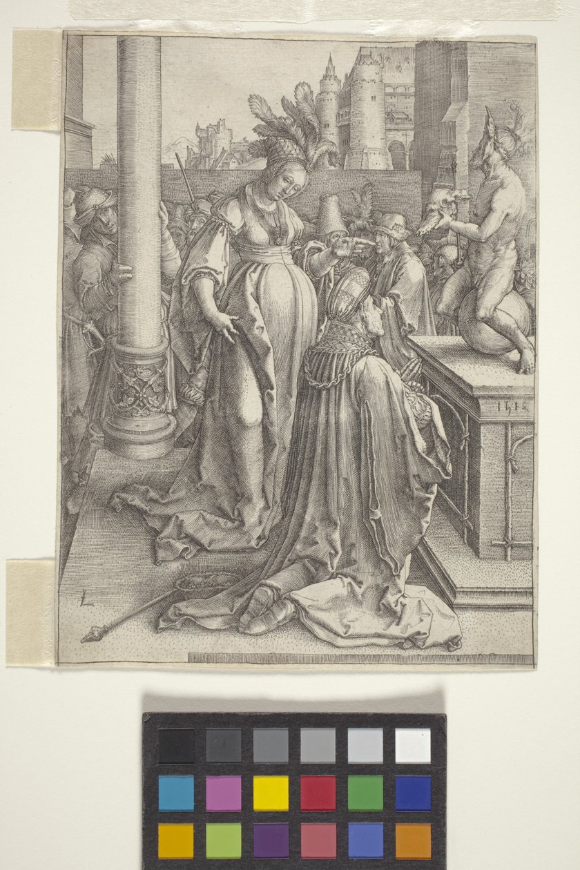 Salomons afgudsdyrkelse (gravering) af Lucas van Leyden